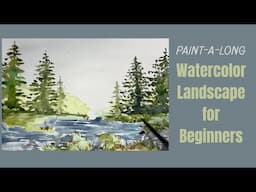 Paint-a-long: Simple Watercolor Landscape for Beginners!
