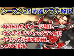 シーズン25 武器アプデ解説!!  P2020がダメージアップ(ガチ)、センチネルにアクセラレーター搭載、ウィングマン鬼強化！ヘムロックにガンシールド搭載！ | Apex Legends