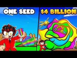 I Started With Only ONE RAINBOW ROSE to make BILLIONS in Roblox Grow a Garden..