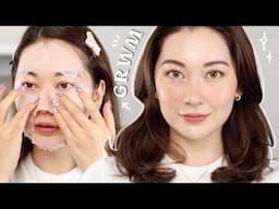 Skincare & Makeup Routine for filming day~! GRWM to film for YouTube 🎥