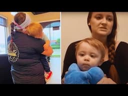 Mom Struggling With Fussy Son at Restaurant Decides to Just Leave - Then, a Waitress Takes the Baby