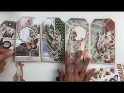 Single Sided Paper Mini Book Tag 🏷️ Album Tutorial Perfect for Scraps !