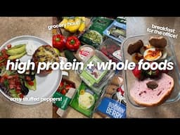 Healthy grocery haul from Sprouts, easy meal ideas,  eating high protein and whole foods!