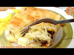 Aprenda Como Fazer Torta Pão de Queijo de Liquidificador Com Mussarela e Carne de Especialista