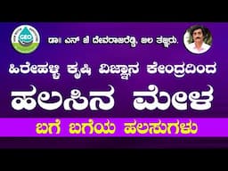 ಹಲಸಿನ ಮೇಳ , ಬಗೆ ಬಗೆಯ ಹಲಸುಗಳು , ಹಿರೇಹಳ್ಳಿ ಕೃಷಿ ವಿಜ್ಞಾನ ಕೇಂದ್ರ .