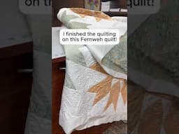 Took me four months to finish free motion quilting this Fernweh quilt