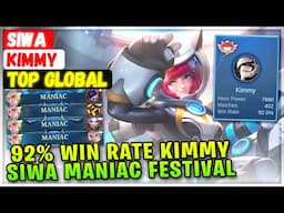 92% Win Rate Kimmy Siwa Maniac Festival [ Top Rank Global ] ne73e05b16 - Mobile Legends Emblem Build