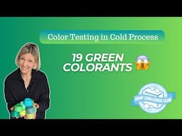 I tested 19 green colorants in cold process soap!
