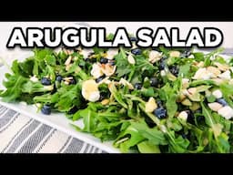 Easy Arugula Salad with Blueberries and Feta
