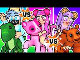 DINOSAUR VS CUTE KITTY VS BEAR IN ROBLOX!