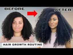NATURAL HAIR GROWTH + MOISTURE ROUTINE  | Grow tail bone length natural hair doing this!