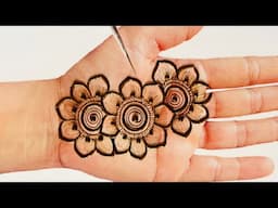 Easy Beautiful Flower 🌼 Mehndi Design | Simple Front Hand Mehndi Design | New Stylish Mehndi Design