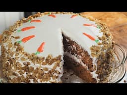 BEST EVER HOMEMADE CARROT CAKE: Incredibly Moist with Easy 3-Ingredient Cream Cheese Frosting