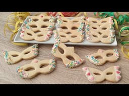 Mascherine di Carnevale di Pasta Frolla 🎭 Ricetta di Carnevale #biscottidipastafrolla #carnevale
