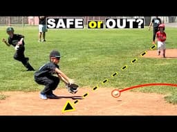 SAFE OR OUT AT 3RD BASE? RUNNER CLIMBS OVER PLAYERS BACK AT BASEBALL GAME!