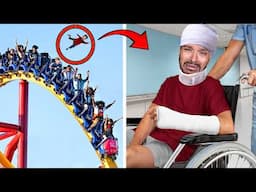 We Had a Scary Accident at 1-Star Amusement Park!!