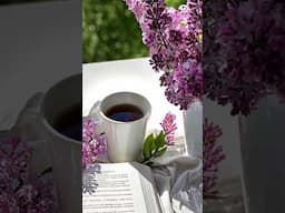Sunday Morning Aesthetic | Coffee, Blossoms & Books ☀️📚🌸