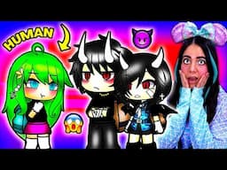 A HUMAN in an all DEMON School?! 😈🔥 Gacha Life Mini Movie Love Story Reaction