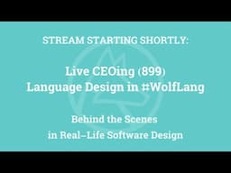 Live CEOing Ep 899: Design Review of Mathematical Computation continued