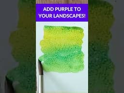 Use PURPLE in your Watercolor Landscapes!