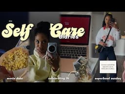 self care vlog: yoga class🧘🏽‍♀️, celebrating 3k subs , movie date, + my team lost the superbowl :(