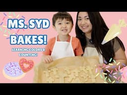BAKING AND DECORATING COOKIES! Toddler learning to count and about colors | Interactive Learning