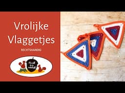 Vrolijke Vlaggetjes - Rechtshandig - Gratis Nederlands Haakpatroon