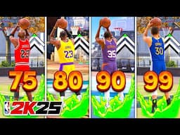 The BEST JUMPSHOTS for EVERY HEIGHT + THREE POINT RATING on NBA 2K25