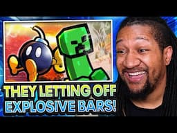 Freshy Kanal - Creeper vs Bob-omb (Minecraft vs Super Mario) | Reaction!
