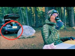 FREE CAMPING With Squirrels 🐿️ [in a Makeshift Pillow Bed]