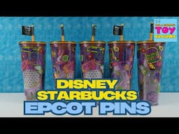 Disney Starbucks Blind Bag Trading Pins Epcot Tumbler Opening