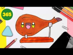 How to Draw a Cute ham Step by Step – Kawaii Drawing Tutorial