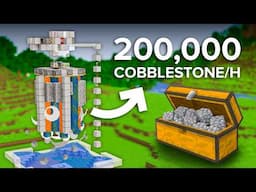 Minecraft INSANE Cobblestone Farm Tutorial - 207,000 Per Hour