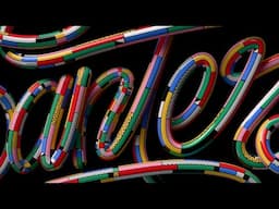 How To Make Calligraphic Spline Text With Texture In Blender