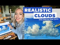 How to Paint Realistic Clouds in Acrylics — Easy Step-by-Step Demo!