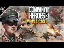 Triple Tiger Ace Superior Tactics | 4v4 Oasis Depot | CoH3 Cast 2.0 #9