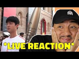 Dad reacts (Live) to BTS日本語字幕】BTS Jin in Olympic paris! (Live Stream)
