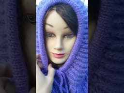 Knit Ribbed Hooded Cowl