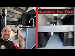 Custom camper van shower tray, Amazing Van tour and NEW UNIT TOUR