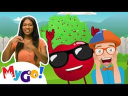 Let's Pick Cherries! | Blippi Songs in Sign Language | ASL Kids Videos