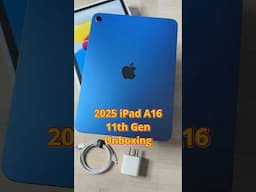 2025 iPad A16 (11th Generation, 128GB, Blue) Unboxing