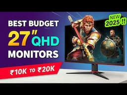 Best 27 Inch Monitor Under ₹10000 - ₹20000 ⚡ Top 5 Budget 2K QHD Monitors in India ⚡ 2025