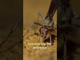 Tiny Wasp Kills Caterpillar 😱 #shorts #bugs #crazymonsters