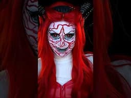 Maquillaje con látex🖤❤️ #makeup #maquillaje #caracterizacion #latexmakeup #thecanalmon #makeuplatex