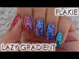 Flakie Lazy Gradient | DIY Nail Art Tutorial | MSLP