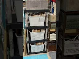 Contact Paper Update on Walmart Plastic Shelves #craftroomorganization #craftroomideas