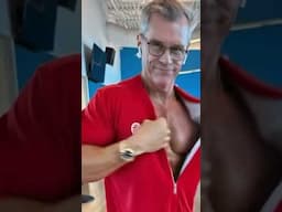 Craig after a workout while wearing an 18k gold Rolex GMT