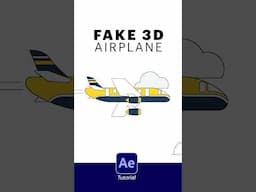 Fake 3D Airplane Animation in After Effects | Easy & Smooth Tutorial ✈️