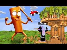 I Troll My sister Using TUNG TUNG SAHUR in Minecraft