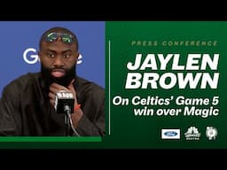 POSTGAME PRESS CONFERENCE | Jaylen Brown talks beating Magic, advancing to Eastern Conference semis
